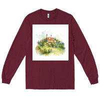 Burgundy Italy Long Sleeve Tee - Unal Design