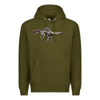 Army Green Spinosaurus Premium Hoodie - LillyAllenDesigns