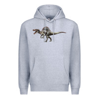 Heather Grey Spinosaurus Premium Hoodie - LillyAllenDesigns
