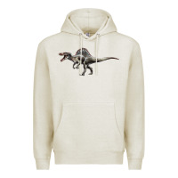 Oatmeal Heather Spinosaurus Premium Hoodie - LillyAllenDesigns