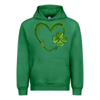 Emerald st patricks day shamrock heart Urban Hoodie - MaliasSmallBusiness