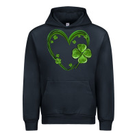 Navy st patricks day shamrock heart Urban Hoodie - MaliasSmallBusiness