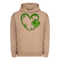 Pigment Burro st patricks day shamrock heart Urban Hoodie - MaliasSmallBusiness