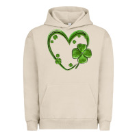 Pigment French Oak st patricks day shamrock heart Urban Hoodie - MaliasSmallBusiness