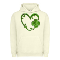 Pigment Pistachio st patricks day shamrock heart Urban Hoodie - MaliasSmallBusiness