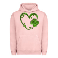 St Patricks Day Shamrock Heart Urban Hoodie | Teevron