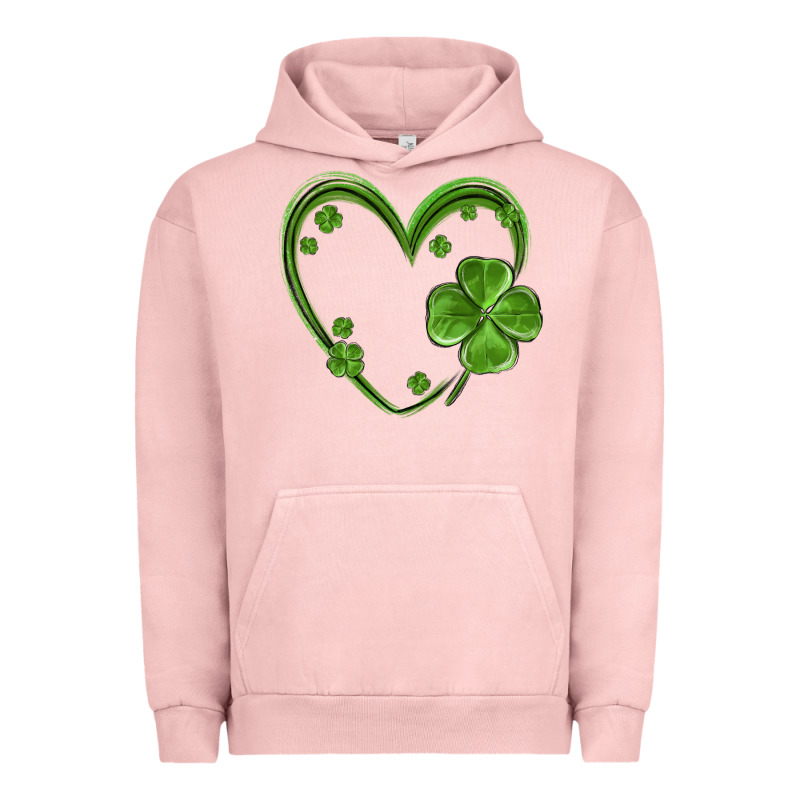 St Patricks Day Shamrock Heart Urban Hoodie by MaliasSmallBusiness | Teevron