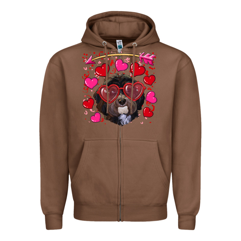 Valentine's Day Havanese Dog Zipper Hoodie by RanaPortraitStore | Teevron