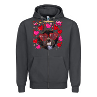 Smoke valentine's day havanese dog Zipper Hoodie - RanaPortraitStore