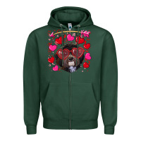 Sports Green valentine's day havanese dog Zipper Hoodie - RanaPortraitStore