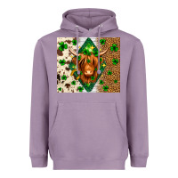 Lavender St. Patrick's Day Highland cow Heavyweight Hoodie - Neo Western