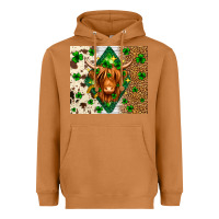 Meerkat St. Patrick's Day Highland cow Heavyweight Hoodie - Neo Western
