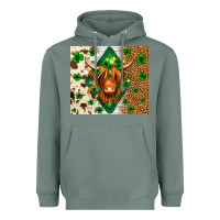 Sage St. Patrick's Day Highland cow Heavyweight Hoodie - Neo Western