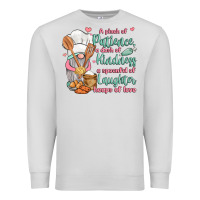 Dove Grey a pinch of patience a dash of kindness a spoonful Premium Sweatshirt - JahusDesignShop