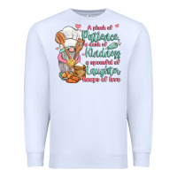 White a pinch of patience a dash of kindness a spoonful Premium Sweatshirt - JahusDesignShop