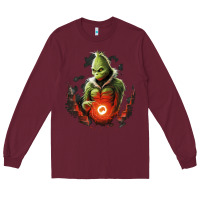 Burgundy Grinch Long Sleeve Tee - Unal Design