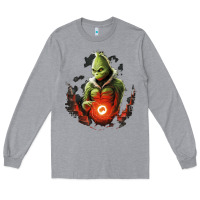 Heather Grey Grinch Long Sleeve Tee - Unal Design