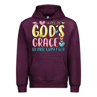 Mauve Wine all of god's grace in one tiny face Urban Hoodie - MaliasSmallBusiness
