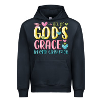 Navy all of god's grace in one tiny face Urban Hoodie - MaliasSmallBusiness