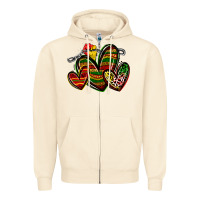 Sandshell juneteenth hearts Zipper Hoodie - Zillion Design Studio