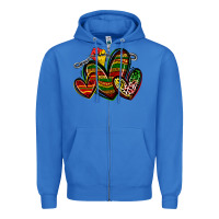 True Royal juneteenth hearts Zipper Hoodie - Zillion Design Studio
