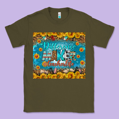 Difference Maker Teacher Life Tumbler Classic Tee Designed By Bundleandbundleshop