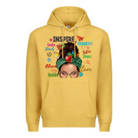 Antique Gold Teacher messy bun caucasian Premium Hoodie - NancyCooperArtShop