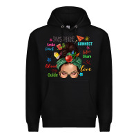 Black Teacher messy bun caucasian Premium Hoodie - NancyCooperArtShop