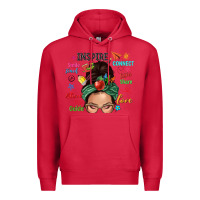 Cardinal Teacher messy bun caucasian Premium Hoodie - NancyCooperArtShop