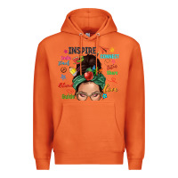 Carrot Teacher messy bun caucasian Premium Hoodie - NancyCooperArtShop