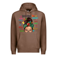 Chestnut Teacher messy bun caucasian Premium Hoodie - NancyCooperArtShop