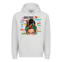 Dove Grey Teacher messy bun caucasian Premium Hoodie - NancyCooperArtShop