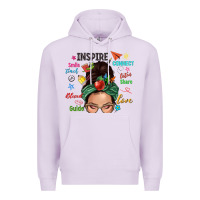 Lilac Teacher messy bun caucasian Premium Hoodie - NancyCooperArtShop