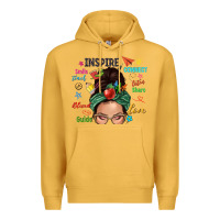 Mustard Teacher messy bun caucasian Premium Hoodie - NancyCooperArtShop