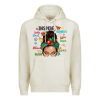 Oatmeal Heather Teacher messy bun caucasian Premium Hoodie - NancyCooperArtShop