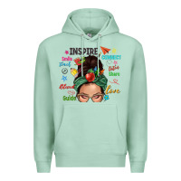 Seafoam Teacher messy bun caucasian Premium Hoodie - NancyCooperArtShop