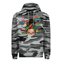 Slate Camo Teacher messy bun caucasian Premium Hoodie - NancyCooperArtShop