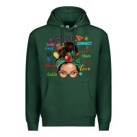 Sports Green Teacher messy bun caucasian Premium Hoodie - NancyCooperArtShop