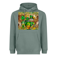 Sage St. Patrick's Day gnomies truck tumbler Heavyweight Hoodie - Neo Western