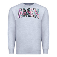 Heather Grey amen Premium Sweatshirt - JahusDesignShop