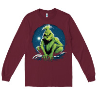 Burgundy Grinch Long Sleeve Tee - Unal Design