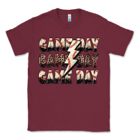 Burgundy game day game day baseball lightning bolt Classic Tee - Zillion Design Studio