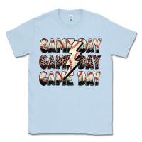 Dusty Blue game day game day baseball lightning bolt Classic Tee - Zillion Design Studio