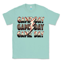 Seafoam game day game day baseball lightning bolt Classic Tee - Zillion Design Studio