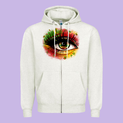 Juneteenth Eye Zipper Hoodie Designed By Zillion Design Studio