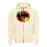 Sandshell juneteenth eye Zipper Hoodie - Zillion Design Studio