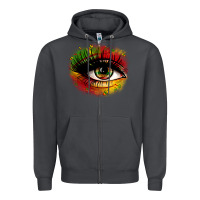 Smoke juneteenth eye Zipper Hoodie - Zillion Design Studio