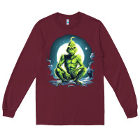 Burgundy Grinch Long Sleeve Tee - Unal Design
