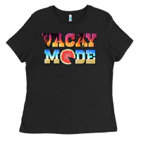 Black vacay mode watermelon Ladies Tee - BarkalooDesign
