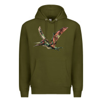 Army Green Pteranodon Premium Hoodie - LillyAllenDesigns